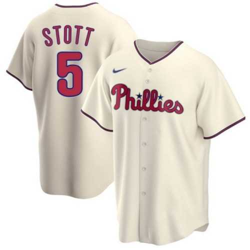 Men%27s Philadelphia Phillies #5 Bryson Stott Cream Cool Base Stitched Jersey Dzhi